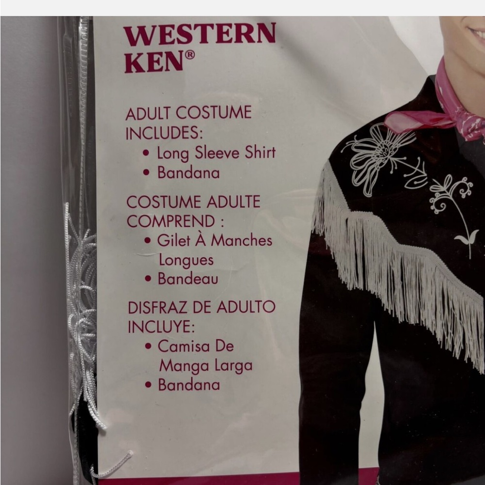 New  L 42-44 Men’s Barbie Ken Halloween Costume Set With Makeup Kit & Hat . - Picture 5 of 15
